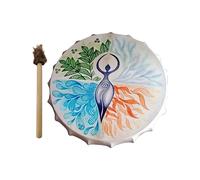 10 Inch Shaman Drum - Handmade Shamanic Drum Earth/Sounds From Nature, Sound Healing