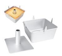 10 Inch Square Tube Angel Food Cake Pan with Cooling Feet | 18-Cup Anodized Aluminum Cake Pan with Nonstick Coating