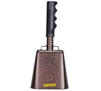 10 Inch Steel Cowbell with Handle Cheering Bell for Sports Events Large Solid School Bells & Chimes Percussion Musical Instruments Call Bell Alarm(Copper)