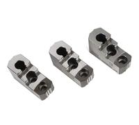 10 Inch Steel Hard Chuck Jaws Set, 3 Pcs Reversible Double Step Lathe Chuck Serrated for B-210 Type CNC Lathe Chucks 1.5mm X 60 Serrated Silver,10Inch