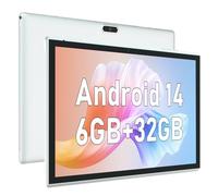 ZZB 10 inch Android Tablet PC, 10.1" Android 14 Tablets, DDR4 6GB RAM 32GB ROM 2MP+8MP Dual Camera, WiFi-6 Bluetooth 1TB Expand IPS Full HD Display Tab, 6000mAh Battery Powerful Performance Tablet.