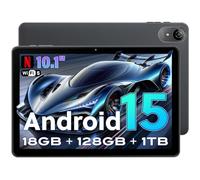 10 Inch Tablet,Android 15 Tablet with Octa-core Cortex, 18GB RAM 128GB ROM/1TB TF, Widevine L1, Gaming Tablet HD Display Touchscreen, Dual Speakers, 8MP+5MP, 5G WiFi, 6000mAh Bluetooth, Face Unlock