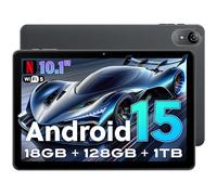 10 Inch Tablet,Android 15 Tablet with Octa-core Cortex,18GB RAM 128GB ROM/1TB TF,Widevine L1,Gaming Tablet HD Display Touchscreen,Dual Speakers,8MP+5MP,5G WiFi,6000mAh Bluetooth,GMS,Face Unlock
