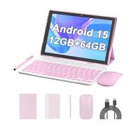 10 Inch Tablet Android 15 Tablets ,2 in 1 tablet With keyboard,12GB RAM+64GB ROM ,Tablets 2MP+8MP 6000mAh Battery, Include Keyboard/Mouse/Case/Stylus/Bluetooth 5G Wifi-6 Tableta PC,1280x800 resolution