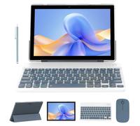 10 inch Tablet with Keyboard 2 in 1 Tablet Android 14 Tablets Include Case Mouse Stylus 6000mAh battery 8GB+64GB Support 1024GB Expandable 10.1" Tableta, 2MP+8MP Dual Camera WiFi-6 Bluetooth Tab PC