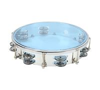10 Inch Tambourine Drum with Adjustable Pitch, Scratch Resistant for Live Performance Blue