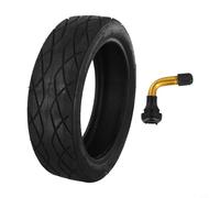 10 Inch Tubeless Tyre for Ninebot Max Electric Scooter, 10x2.50-6.5 & 60/70-6.5 Tire, For Rubber Replacement Part for G30E G30LP Models, Black(Tire+bent nozzle)