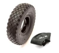 10 Inch Tyre & Inner Tube 260x85 Diamond Tread 2 Ply Electric Scooter 4 Inch Rim