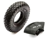 10 Inch Tyre & Inner Tube 260x85 Diamond Tread 2 Ply Mobility Scooter 4 Inch Rim