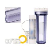 10-Inch Water Purifier Filter Bottle for Garden & Sand Filtration Systems, Leak-Proof with Nitrile Rubber Seal, 4x3 Ribs Reinforced, PP/AS Food-G(A)