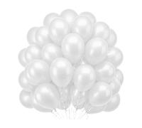 10 inch White Colour Latex Balloons Plain Helium Balloons | Perfect For Birthday Parties, Weddings, Baby Showers, Christmas Party Decorations, Romantic Valentine's Day Celebrations | Pack of 25
