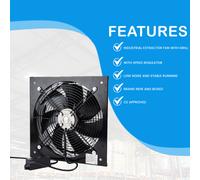 (10 Inches / 250mm Speed Controller) Commercial Extractor Ventilation Axial Exhaust Blower Fan