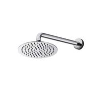 10 Inches Shower Head High Pressure Rain Fixed Showerhead Round Wall Mounted Rainfall Shower Head Stainless Steel Bathroom Showerhead,Chrome,Chrome