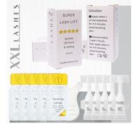 10 individual doses of eyelash and eyebrow lifting, 5 perming gel sachets and 5 fixing lotion mini tubes for eyelash lifting, eyelash curling and eyebrow lifting, only 2-5 min. exposure time, vegan