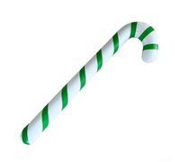 10 inflatable PVC Christmas crutches great for festive holiday decoration use at events, retail locations, and private celebrations (green)