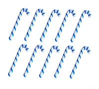 10 inflatable PVC Christmas crutches great for festive holiday decoration use at events, retail locations, and private celebrations (blue)