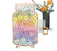 (10 Initial Pieces) Children's Reward Jar with Stars, Wish Bottle, Wooden Ornaments, Dots, Learning, Self-Discipline Jar, Gift