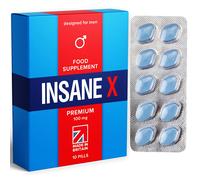 10 INSANE X Premium 100mg Ultra Blue Pills Men Fast-Acting Strength Herbal Supplements Male Enhancing Power Extra Strong Supplement Pill UK Tablets