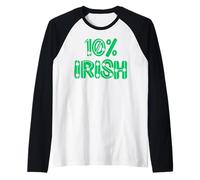 10% Irish Ten 10% Percent Ireland Men Women & Kids Raglan Baseball Tee