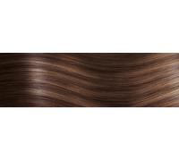 10 Keratin Flat Tip Extensions - professional Quality - 16" straight - B6/27 balayage chocolate brown & caramel blonde