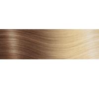 10 Keratin Flat Tip Extensions - professional Quality - 23" ombre - T14/1001 ombre intense natural dark ash blonde & platinum blonde