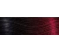 10 Keratin Flat Tip Extensions - professional Quality - 23" ombre - T1B/bordeaux ombre black & bordeaux