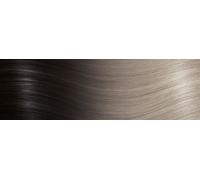 10 Keratin Flat Tip Extensions - professional Quality - 23" ombre - T2/60 ombre dark brown & ash blonde