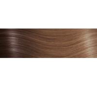 10 Keratin Flat Tip Extensions - Professional Quality - 23" rooted - R6/27 rooted chocolate brown & caramel blonde