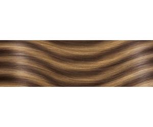 10 Keratin Flat Tip Extensions - professional Quality - 23" straight - M8/26 mixed hazelnut brown & golden honey blonde