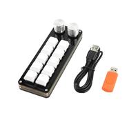 10 Key 2 Knob USB Gaming Keypad Customizable Programmable Copy Pastes Small Keypad With RGB Backlit Detachable Cable