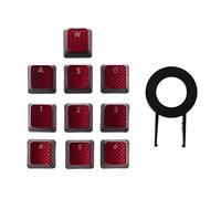 10-key GRB Red Keycaps [1.2.3.4.5.6.WASD] for Corsair K70 K65 K95 G710 STRAFE