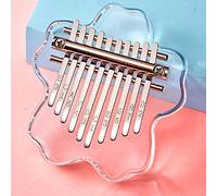 10 Keys Finger Piano Mini Kalimba Thumb Piano Acrylic Material Cute Bear Cherry Shape Mini Musical Instrument Portable Suitable for Beginners /162 (Color : Transparent cherry blossom)