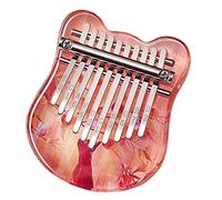 10 Keys Finger Piano Mini Kalimba Thumb Piano Acrylic Material Cute Bear Cherry Shape Mini Musical Instrument Portable Suitable for Beginners /162 (Color : Lucky cat)