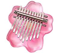 10 Keys Finger Piano Mini Kalimba Thumb Piano Acrylic Material Cute Bear Cherry Shape Mini Musical Instrument Portable Suitable for Beginners /162 (Color : Sakura)