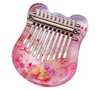 10 Keys Finger Piano Mini Kalimba Thumb Piano Acrylic Material Cute Bear Cherry Shape Mini Musical Instrument Portable Suitable for Beginners /162 (Color : Cherry blossom deer)