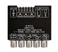 10 Kinds Sound Modes, Stepless Adjusting, Multifunction 2.1 Channel Audio Amplifier Board with Remote Firmware Update, 20-50w Left and Right Channels for Audio Optimization