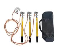 10 KV High Voltage Grounding Wire Yellow Grounding Rod/Pole, 25 Square Transparent Soft Copper Wire for Substations Residential Areas(C,1.0m)