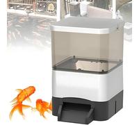 10 L Automatic Fish Feeder,Adjustable Electric Vacation Fishs Feeder Dispenser,With Timer, Support WiFi And Solar Panel Charging (Silver)