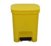 10 L Gallon Trash Can Plastic Step On Kitchen Rubbish Bin Black Compost Bathroom Rubbish Bin Kitchen Rubbish Solar Oxygen Cleaner (Yellow, One Size)