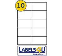 10 Labels Per Sheet, 500 Sheets Self-Adhesive A4 Addressing Shipping Stickers, Printable with Laser, Inkjet or Copier, 105 x 59mm, LABELS4U™ Product