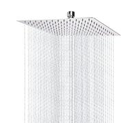 10" Large Rain Shower Head, Square High Pressure Shower Head Made of 304 Stainless Steel, Comfortable Shower Experience Even at Low Water Pressure, Installable on The Wall or Ceiling (Chrome)