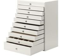 10-Layer Large Capacity Jewelry Box - Drawer Storage Organizer, Flocking Lining, for Women, Girlfriend, Wife - Necklace, Earring, Ring, Bracelet Holder