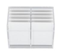 10 Layers Acrylic Eyelash Storage Box, False Eyelashes Holder with Magnetic Bottom, Clear Display Pallet for Lash Technicians, Includes 10 Eyelash Boards for Salon or (Transparent)