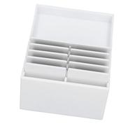 10 Layers Acrylic Eyelash Storage Box with Magnetic Bottom Extension Grafting Tool Holder, False Eyelashes Pallet Holder, for Beauty Lash Shops (White)
