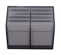 10 Layers Acrylic Eyelash Storage Box with Magnetic Bottom, False Eyelashes Glue Pallet Holder, Extension Grafting Tool for Beauty Salons, Clear Display Case with Sealed Flip Desig (Tea Transparent)