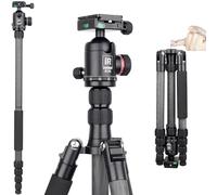 10 Layers Carbon Fiber Travel Tripod Monopod-INNOREL RT55C with 36mm panoramic Ball Head 360 Degree and Carrying Case Professional Lightweight Compact Tripods for Digital Camera Camcorder DSLR