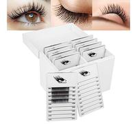 10 Layers Eyelash Storage Box, False Eyelash Extension Hand Pallet Tray, Acrylic Makeup Organizer, Easy Fan Lashes Mixed Tray Container for Lash Makeup