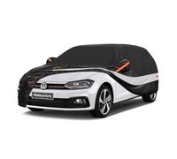 10 Layers Hatchback Car Cover Waterproof Breathable,Full Outdoor Car Covers Custom Fit for VW Polo, Ford Fiesta, Toyota Yaris, Peugeot 208, Hyundai i20, Nissan Micra, etc Black