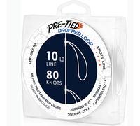 10 lb Pre-Tied Dropper Loop Knots Line. Fluorocarbon Fishing Line Spool. Loops 16 Inches Apart with 5.5 Inch Loop Size. Perfect for Saltwater & Freshwater Fishing, Snapper & Other Bottom Feeding Fish