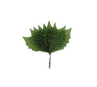 10 Leaf Artificial Mini Holly Spray 14cm - Christmas Floral Card Cake Craft (Green)